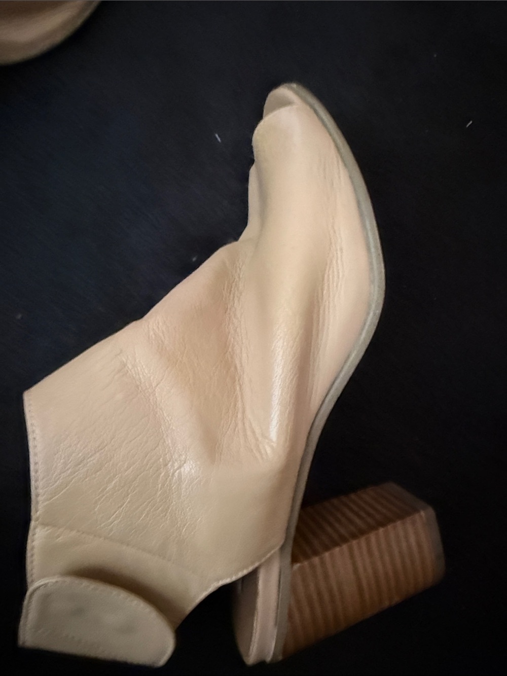 Steve Madden Beige Open-Toe Cutout Mules